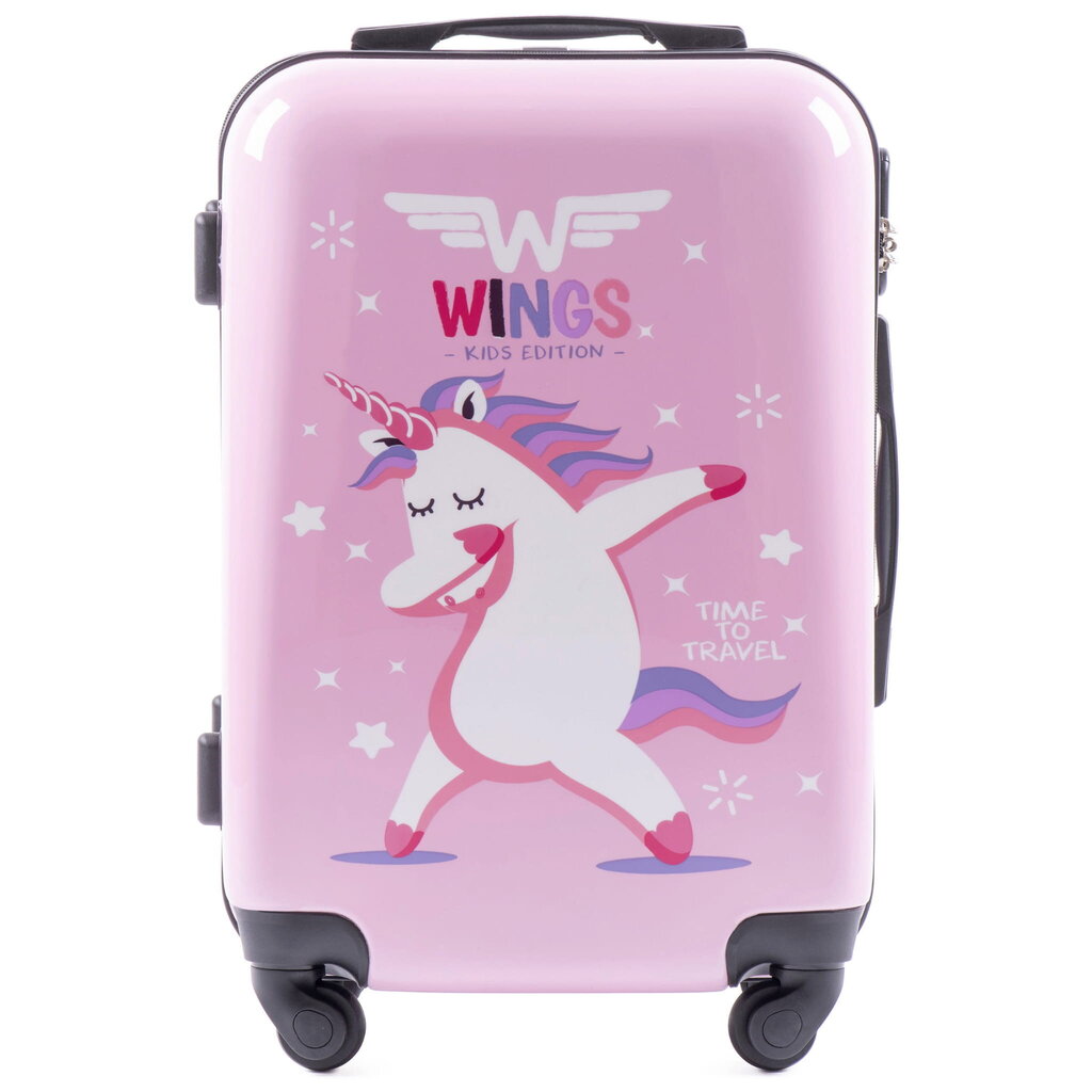 Bērnu koferis Wings, S, rozā цена и информация | Koferi, ceļojumu somas | 220.lv