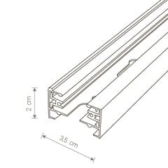Bėgelis Profile Track цена и информация | Трековые светильники и шинопроводы | 220.lv