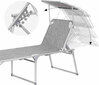 Sauļošanās krēsls ar baldahīnu Songmics, pelēks cena un informācija | Sauļošanās krēsli | 220.lv