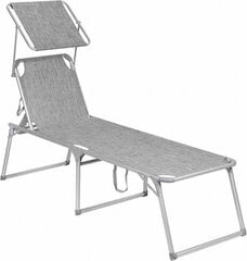 Sauļošanās krēsls ar baldahīnu Songmics, pelēks cena un informācija | Sauļošanās krēsli | 220.lv