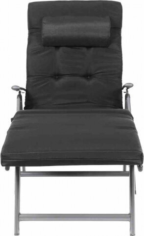 Sauļošanās krēsls Songmics, melns cena un informācija | Sauļošanās krēsli | 220.lv