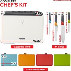 Очиститель для ножей и досочек + 4 ножа и 4 досочки цена и информация | Кухонные принадлежности | 220.lv