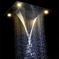 Kaskādes LED duša ar tālvadību cena un informācija | Dušas komplekti un paneļi | 220.lv