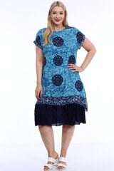 Синее хлопковое платье с короткими рукавами N200-ZY-44/46 цена и информация | Платья | 220.lv