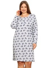 Серые меланжевые ночные сорочки с сердечками P1122-52/54 цена и информация | Женские пижамы, ночнушки | 220.lv