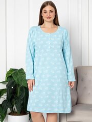 Синие ночные рубашки с сердечками P1114-ŽY-48/50 цена и информация | Женские пижамы, ночнушки | 220.lv