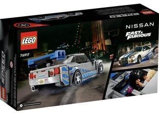 76917 LEGO® Speed Champions „Форсаж 2“ „Nissan Skyline GT-R (R34)“ цена и информация | Kонструкторы | 220.lv