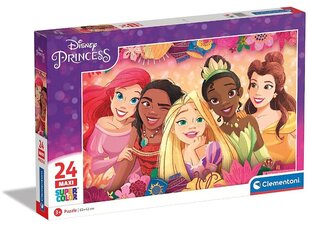 Puzle Clementoni Maxi Supercolor Disney Princess 24241, 24 d. cena un informācija | Puzles, 3D puzles | 220.lv
