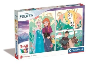 Puzle Clementoni Supercolor Disney Fozen 25284, 3x48 d. cena un informācija | Puzles, 3D puzles | 220.lv