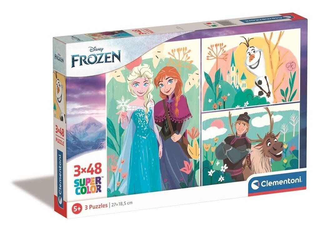 Puzle Clementoni Supercolor Disney Fozen 25284, 3x48 d. cena un informācija | Puzles, 3D puzles | 220.lv