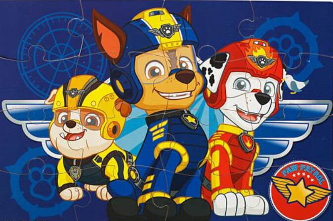 Koka puzle Spin Paw Patrol 4in1 6040049 cena un informācija | Puzles, 3D puzles | 220.lv