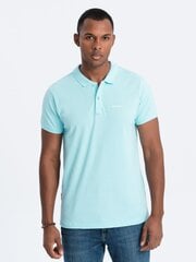 Рубашка поло трикотажной вязки пике - синяя v2 s1746 124419-7 цена и информация | Мужские футболки | 220.lv