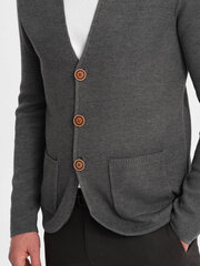 Мужской свитер со структурированным карманом - графитовый меланж v2 om-swcd-0109 124389-7 цена и информация | Мужские свитера | 220.lv