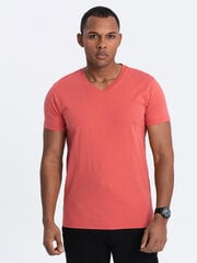 базовая мужская классическая хлопковая футболка - розовая v11 om-tsbs-0146 124282-7 цена и информация | Мужские футболки | 220.lv