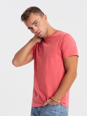 T-krekls vīriešiem Ombre Clothing, rozā cena un informācija | Vīriešu T-krekli | 220.lv