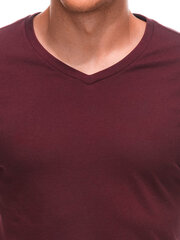 мужская однотонная футболка с v-образным вырезом em-tsbs-0101 - коричневая v10 124265-7 цена и информация | Мужские футболки | 220.lv