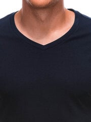 мужская однотонная футболка с v-образным вырезом em-tsbs-0101 - темно-синяя v3 124258-7 цена и информация | Мужские футболки | 220.lv