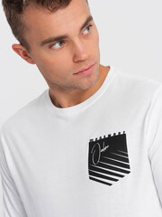 T-krekls vīriešiem Ombre Clothing 124242-7, balts cena un informācija | Vīriešu T-krekli | 220.lv