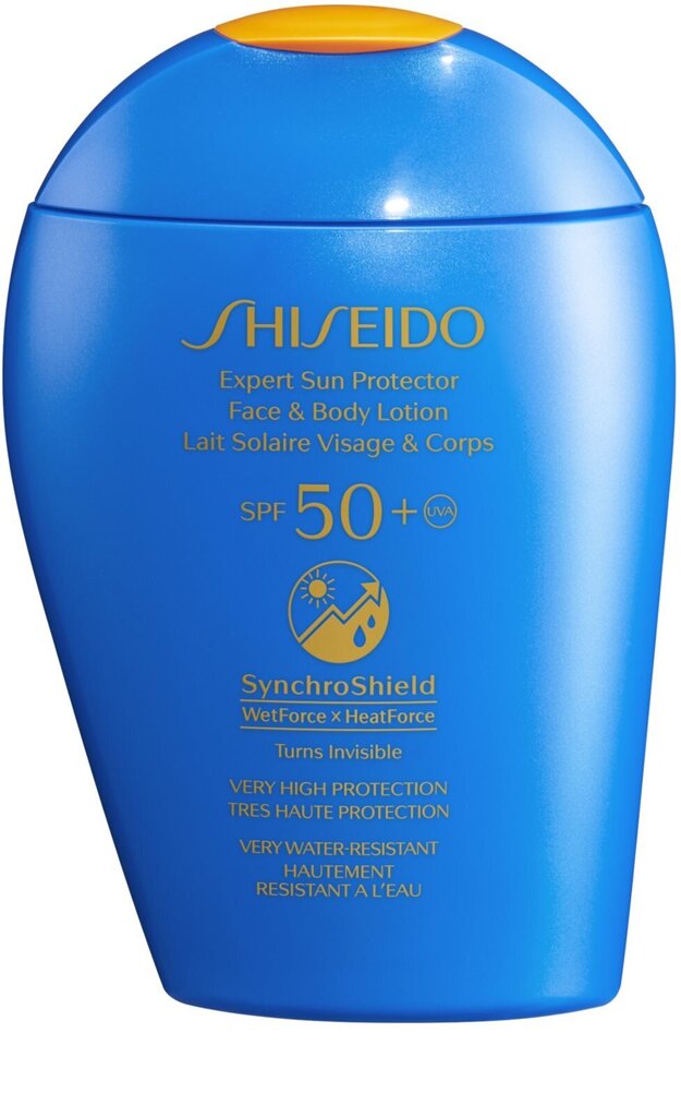 Losjons pret saules stariem Shiseido Expert Sun Sunscreen Lotion SPF 50+, 150 ml cena un informācija | Sauļošanās krēmi | 220.lv