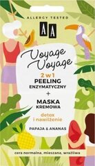 Sejas maska-skrubis AA Voyage Voyage 2in1 Papaya & Pineapple, 2 x 5 ml cena un informācija | Sejas maskas, acu maskas | 220.lv