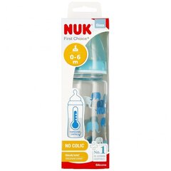 Стеклянная бутылочка Nuk First Choise+, 0-6 месяцев, 240 мл цена и информация | Бутылочки и аксессуары | 220.lv