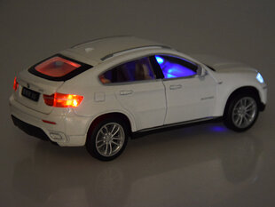 Металлический автомобиль BMW X6 со звуковыми и световыми эффектами, белый цена и информация | Игрушки для мальчиков | 220.lv