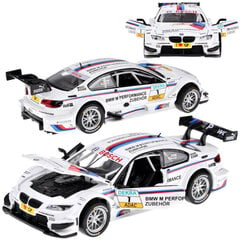 Metāla BMW M3 DTM sporta automašīna ar skaņas un gaismas efektiem цена и информация | Игрушки для мальчиков | 220.lv
