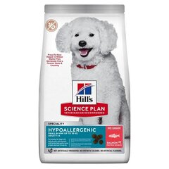 Hill's Science Plan Hypoallergenic Adult Small & Mini pieaugušiem mazo šķirņu suņiem, ar lasi, 1,5 kg cena un informācija | Sausā barība suņiem | 220.lv