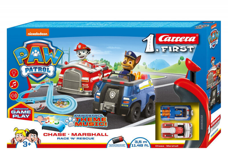 Sacīkšu trase Carrera Paw Patrol / Ķepu patruļa cena un informācija | Rotaļlietas zēniem | 220.lv