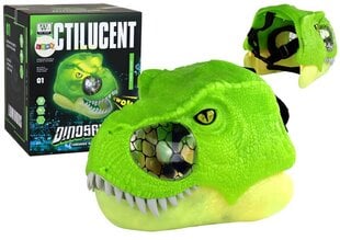 Dinozauru maska ar gaismas un skaņas efektiem, zaļa cena un informācija | Karnevāla kostīmi, maskas un parūkas | 220.lv