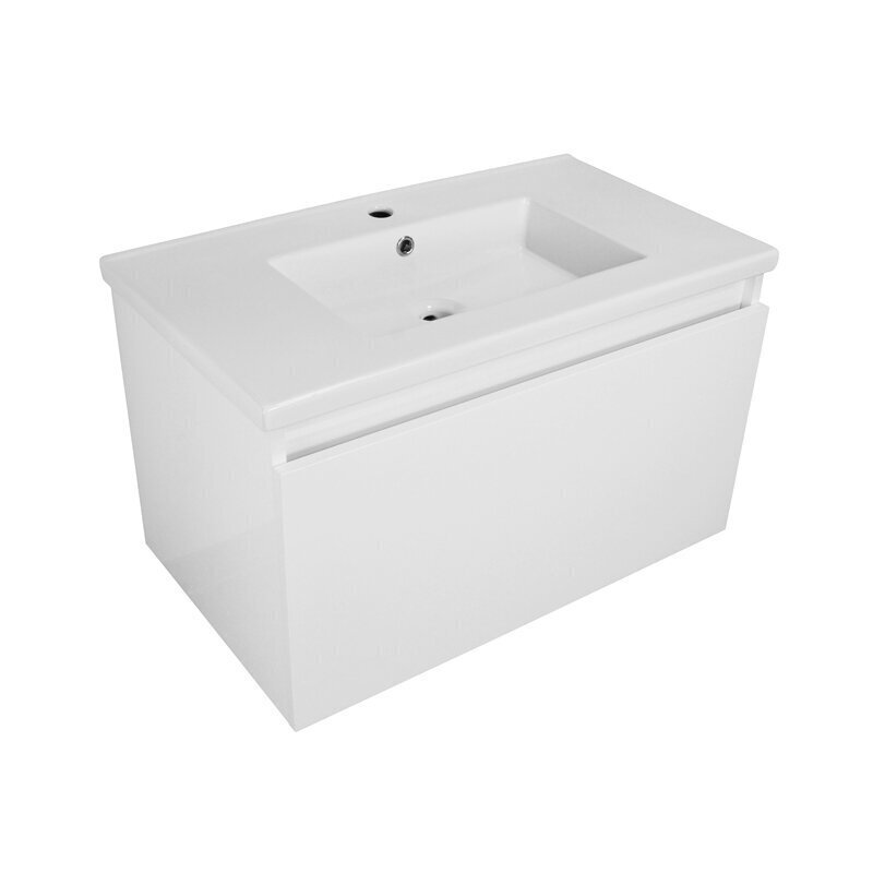 Vannas istabas skapītis Lapeyre Tiroir 80 ar izlietni Lima Blanc 80, balts cena un informācija | Vannas istabas skapīši | 220.lv