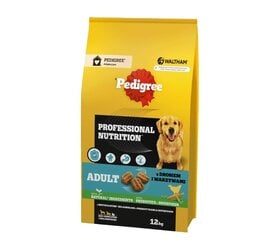 Pedigree Adult Professional Nutrition lielu un vidēju šķirņu suņiem, ar mājputnu gaļu un dārzeņiem, 12 kg cena un informācija | Sausā barība suņiem | 220.lv