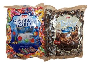 Konfekšu Komplekts "Toffix" Mīkstas karameles konfektes (ar kafijas pildījumu + ar augļu sīrupa pildījumu) 2.gb*1.kg цена и информация | Конфетки | 220.lv