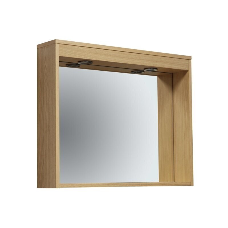 Spogulis ar LED apgaismojumu Lapeyre Lima, brūns cena un informācija | Vannas istabas spoguļi | 220.lv