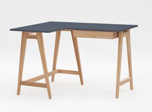 Stūra galds Luka, 115x85 cm, pelēks цена и информация | Компьютерные, письменные столы | 220.lv
