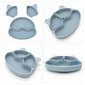 Bērnu silikona trauku komplekts Kucēns, gaiši zils, 10gab. cena un informācija | Bērnu trauki, piena uzglabāšanas trauciņi un piederumi | 220.lv