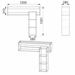 Plaukts MG-6 PK-3, brūns цена и информация | Полки | 220.lv