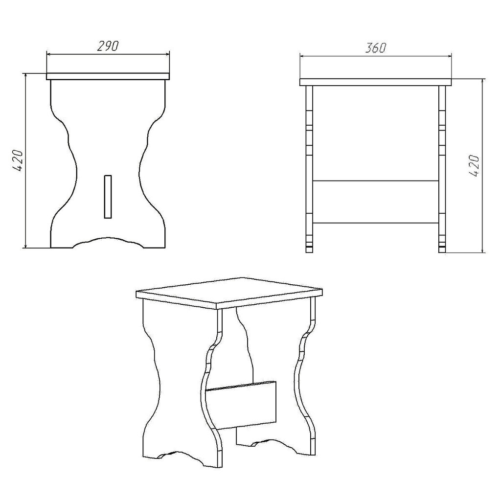 Krēsls Т-2, brūns cena un informācija | Virtuves un ēdamistabas krēsli | 220.lv