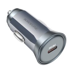 Borofone Car charger BZ26 Searcher - Typ C - PD 30W 3A grey цена и информация | Зарядные устройства для телефонов | 220.lv