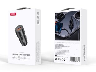 XO car charger CC54 18W 1x USB black цена и информация | Зарядные устройства для телефонов | 220.lv