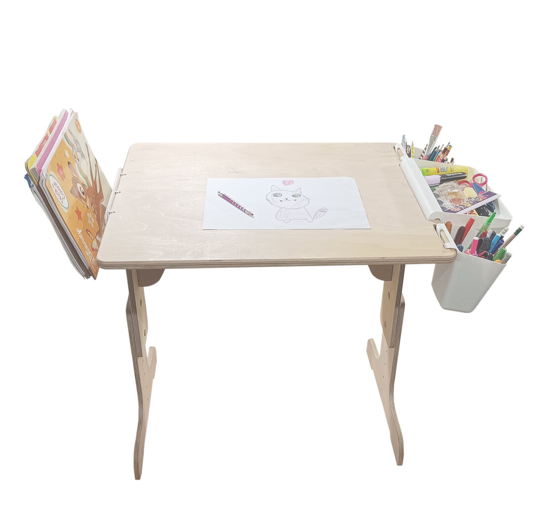 Regulējama augstuma bērnu galds ar krēslu "Betula 60" cena un informācija | Bērnu krēsliņi un bērnu galdiņi | 220.lv