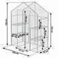 Mini siltumnīca-stādaudzētava Uhuke 1,4 x 0,7 m x 195 cm ​ цена и информация | Siltumnīcas | 220.lv
