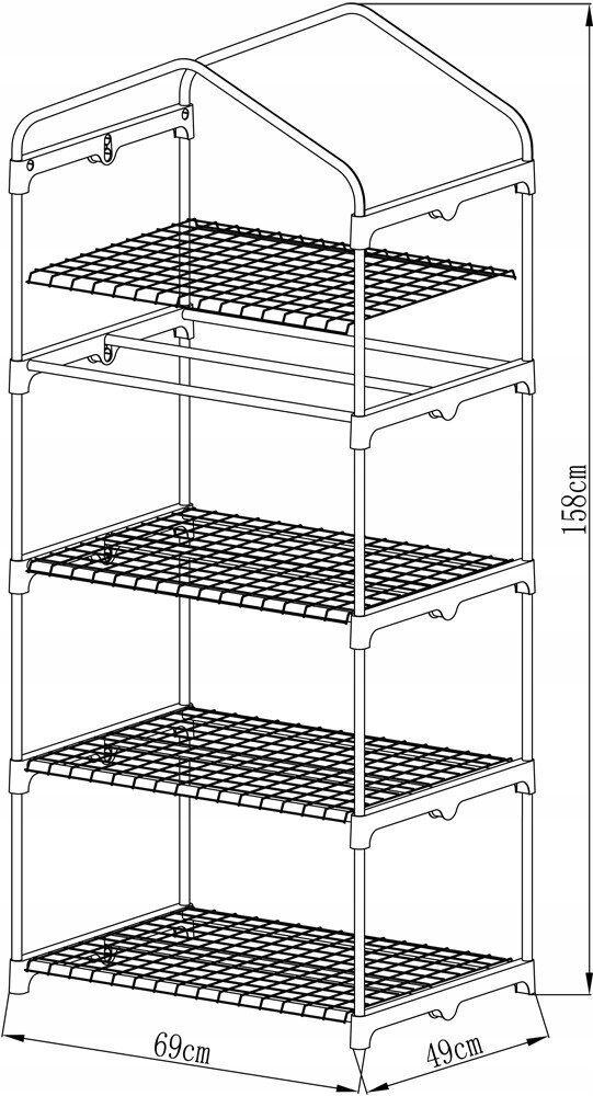 Siltumnīca-dārzs Fluxar Home 0,49 x 0,69 m x 158 cm cena un informācija | Siltumnīcas | 220.lv