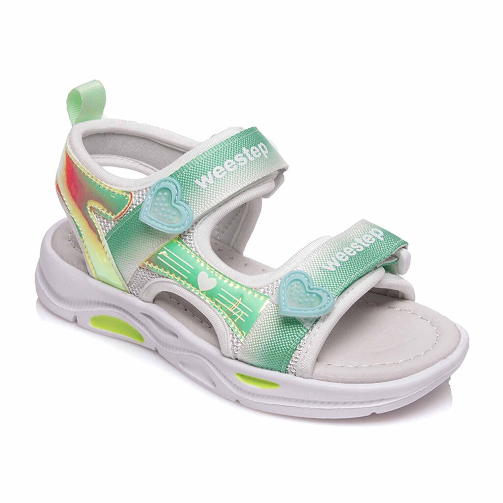 Sandales meitenēm Weestep, zaļas cena un informācija | Bērnu sandales | 220.lv