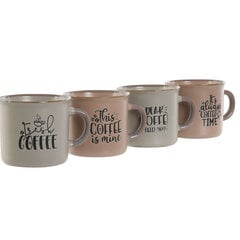 Набор из 4 кружек Mug DKD Home Decor Розовый Зеленый Темно-серый 300 мл цена и информация | Стаканы, фужеры, кувшины | 220.lv