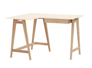 Stūra galds Luka, 115x85 cm, balts cena un informācija | Datorgaldi, rakstāmgaldi, biroja galdi | 220.lv