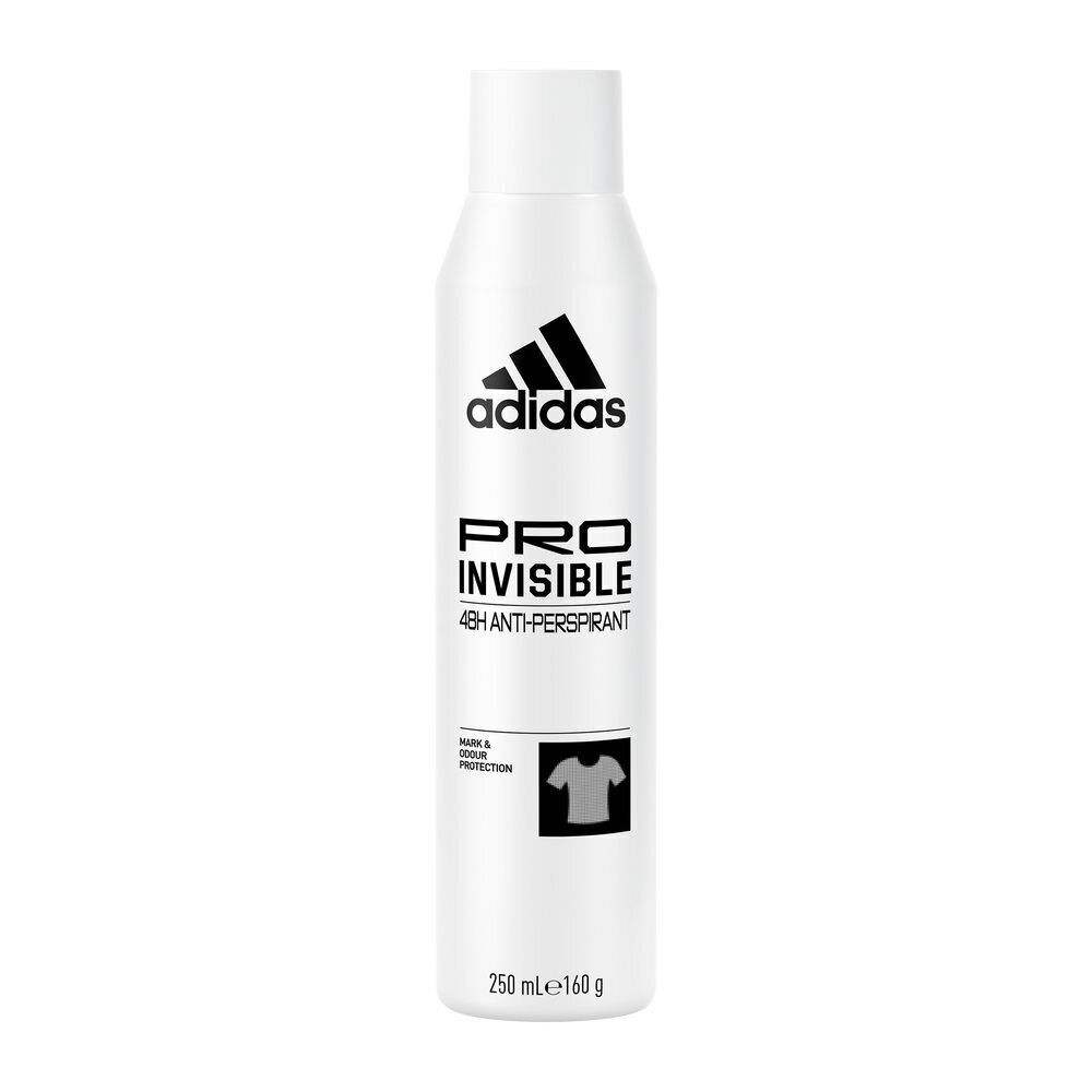 Adidas Pro Invisible dezodorants ar izsmidzināmu izsmidzināmu līdzekli, 250 ml cena un informācija | Dezodoranti | 220.lv