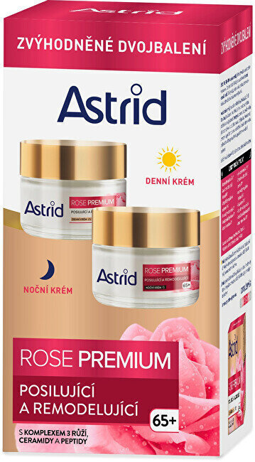 Sejas krēma komplekts Astrid Rose Premium 65+: dienas krēms, 50 ml + nakts krēms, 50 ml цена и информация | Sejas krēmi | 220.lv