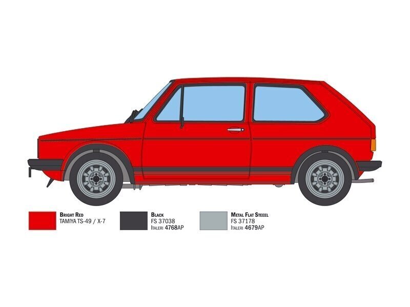 Konstruktors Italeri - VW Golf GTI First Series 1976/78, 1/24, 3622 cena un informācija | Konstruktori | 220.lv