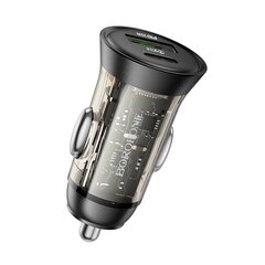 Borofone Car charger BZ26A Shadow - USB + Type C - PD 43W 3A transparent-black цена и информация | Зарядные устройства для телефонов | 220.lv